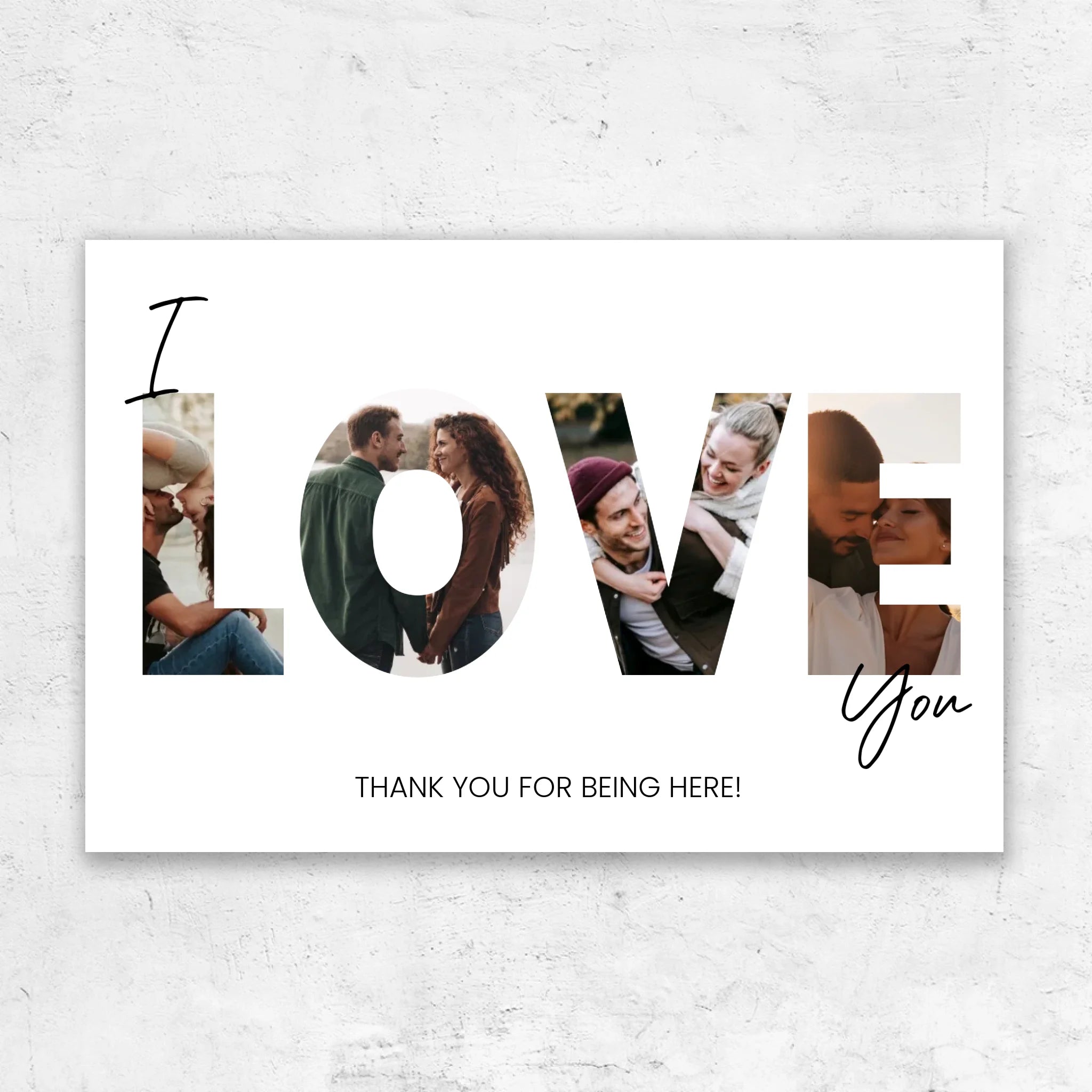Personalized Canvas “I love you - with photos”