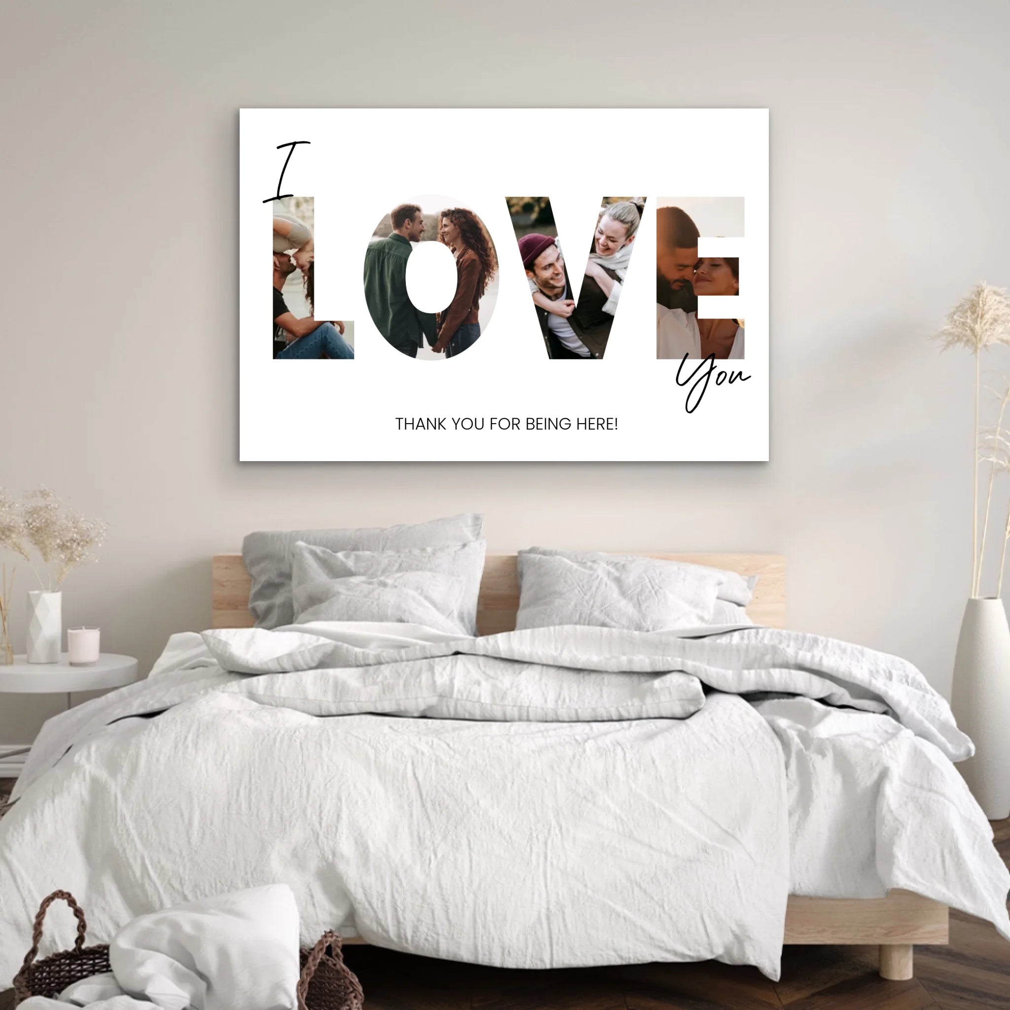 Personalized Canvas “I love you - with photos”