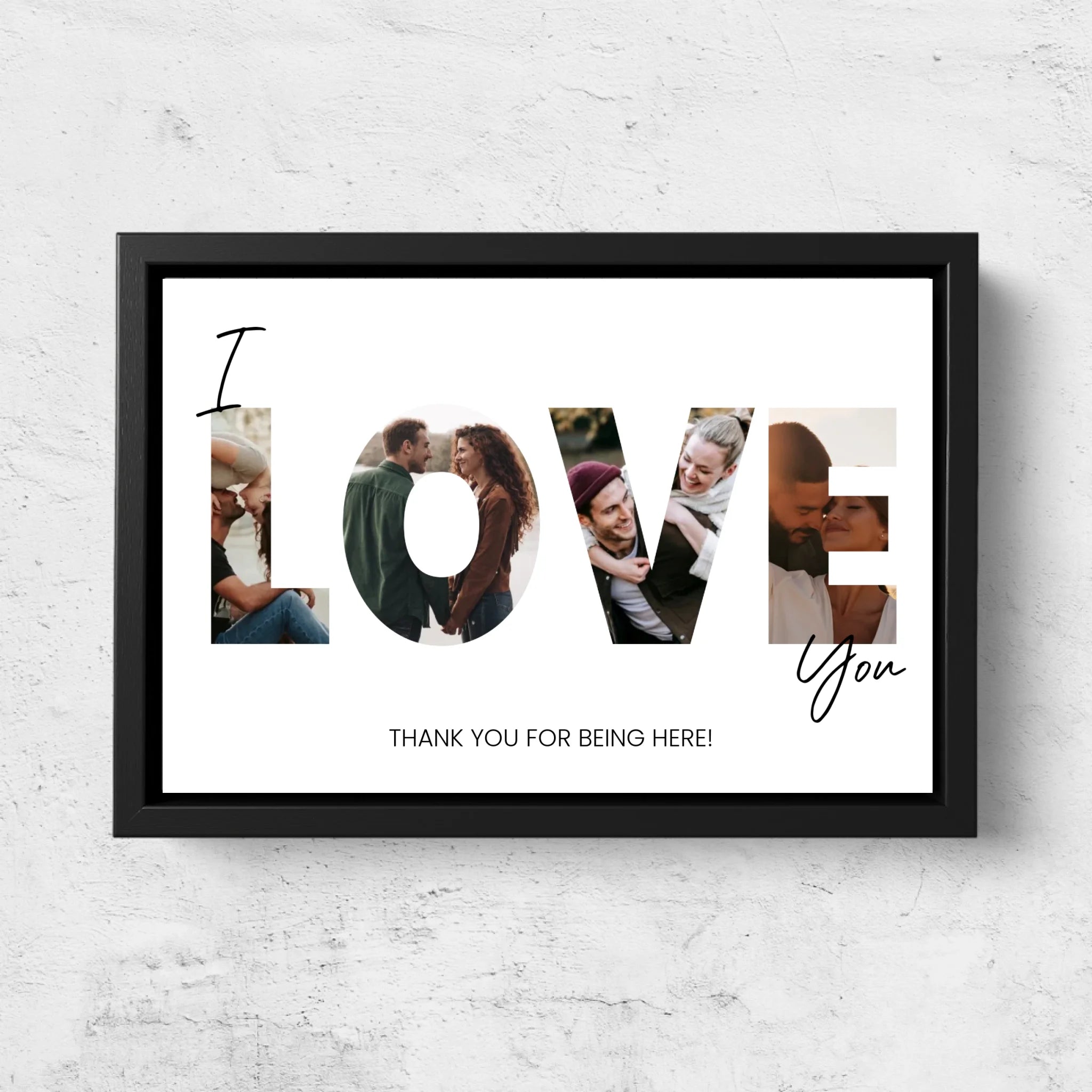 Personalized Canvas “I love you - with photos”