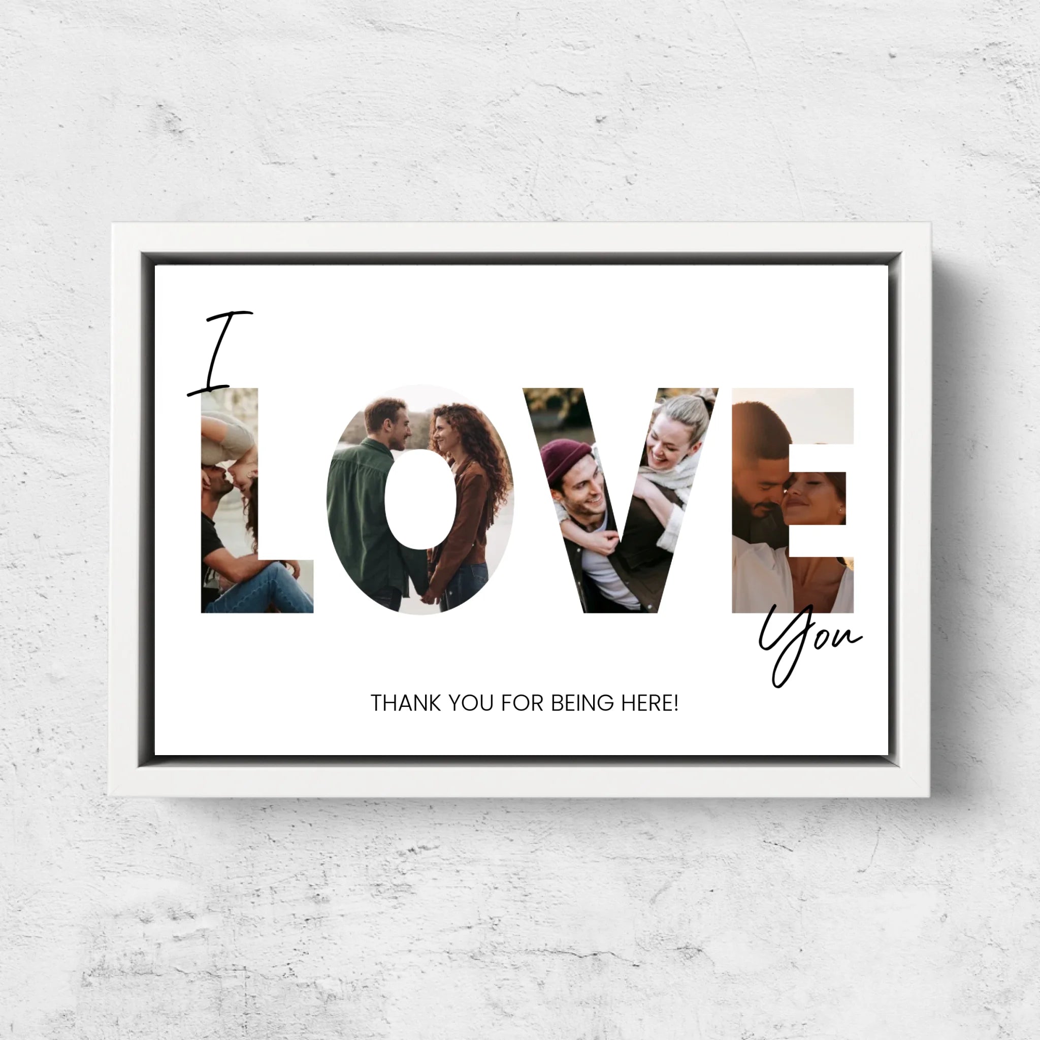 Personalized Canvas “I love you - with photos”