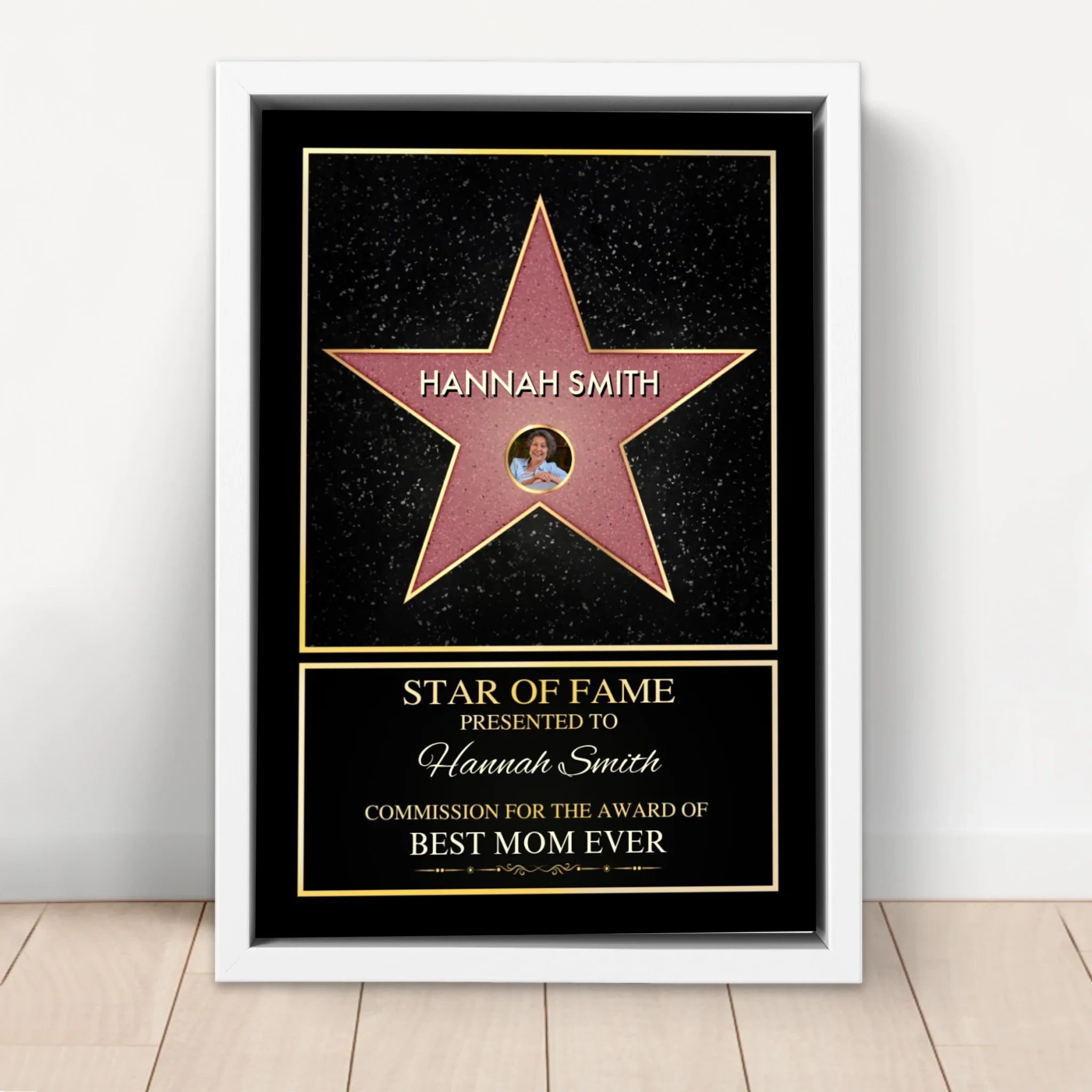 Personalized Canvas "Star of Fame - with custom photo"