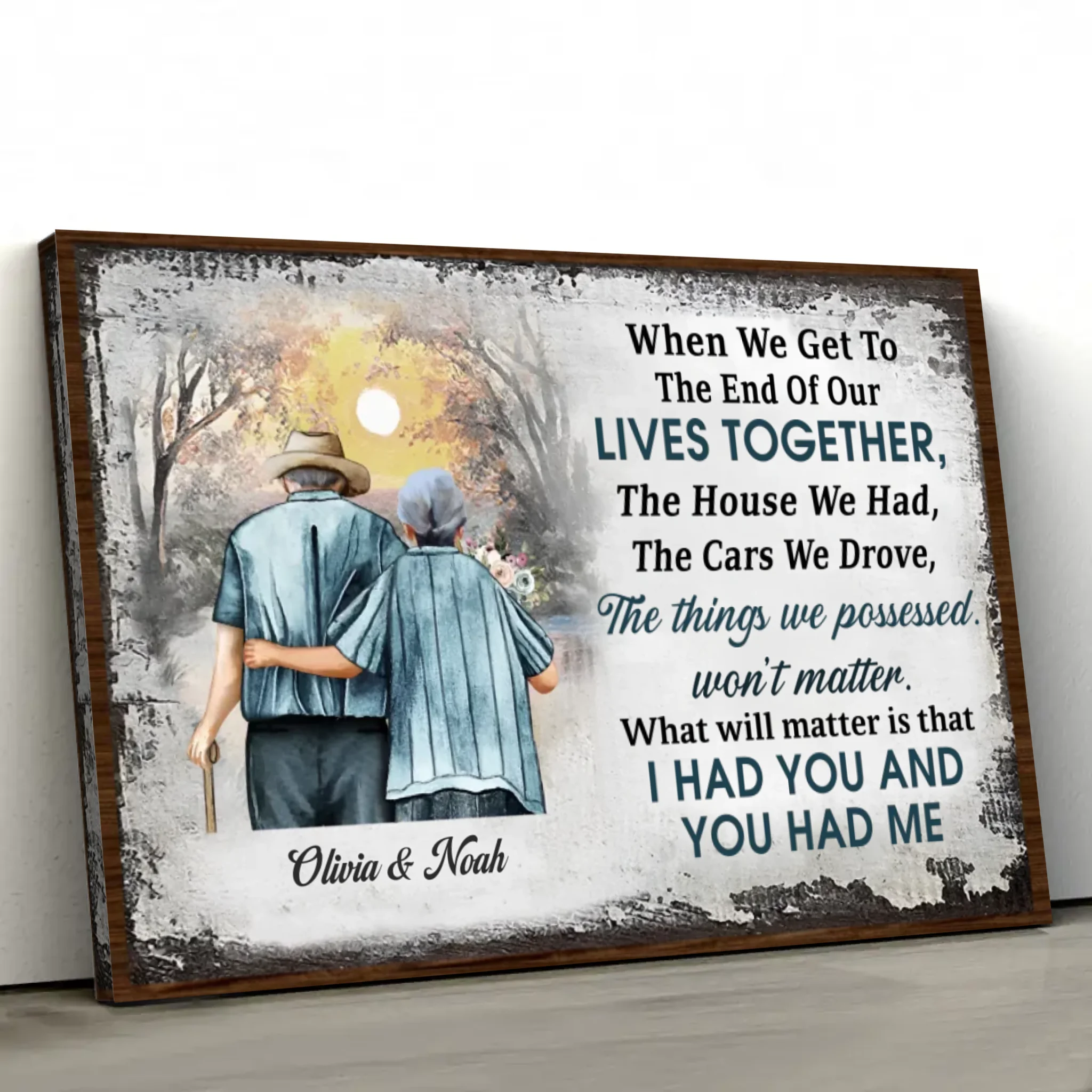 Personalized Canvas “I had you and you had me - with sunset“