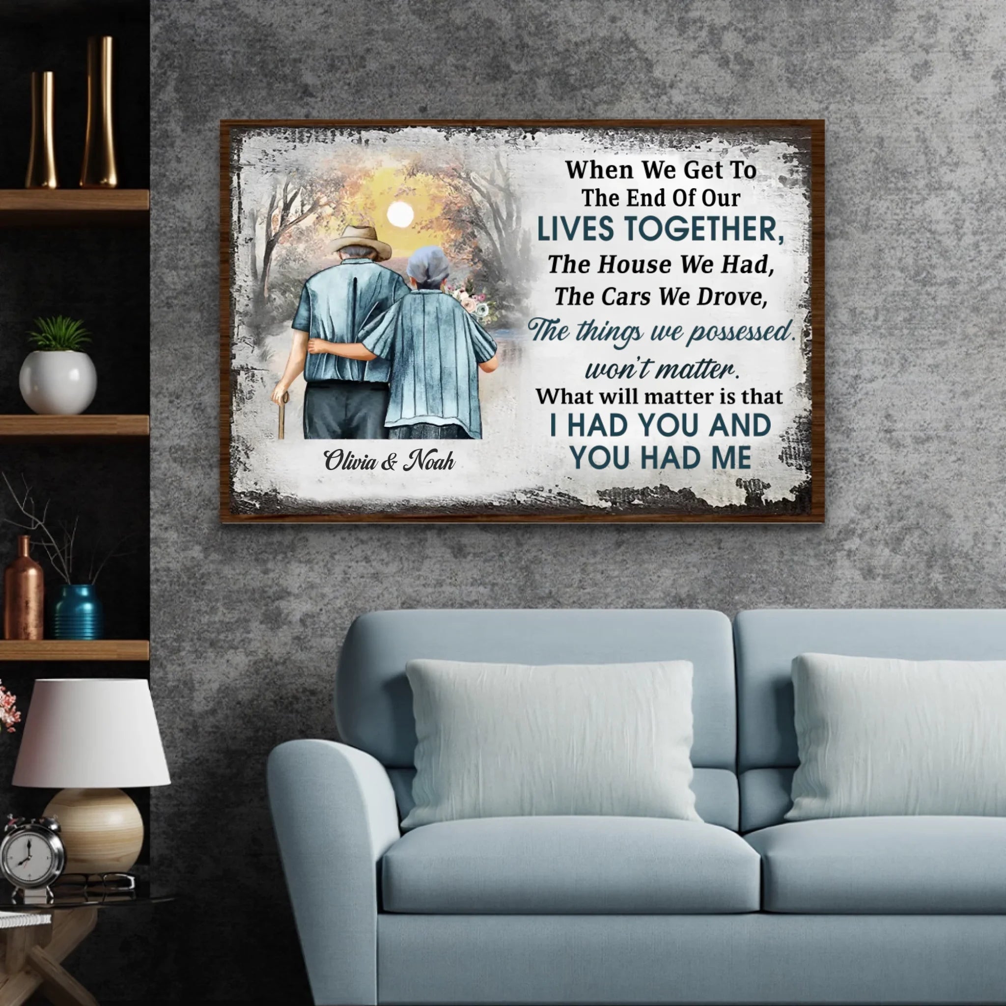 Personalized Canvas “I had you and you had me - with sunset“