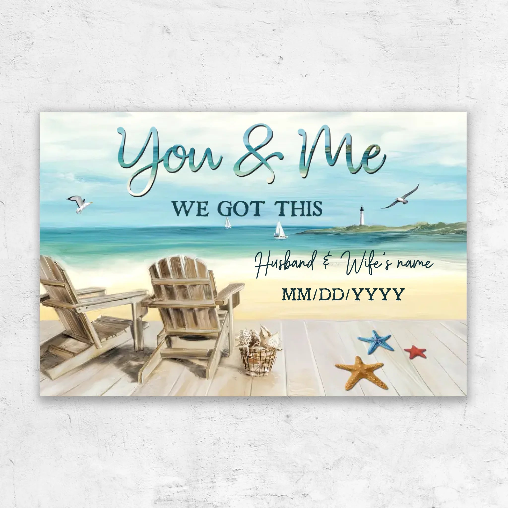 Personalized Canvas "You and me, we got this together"