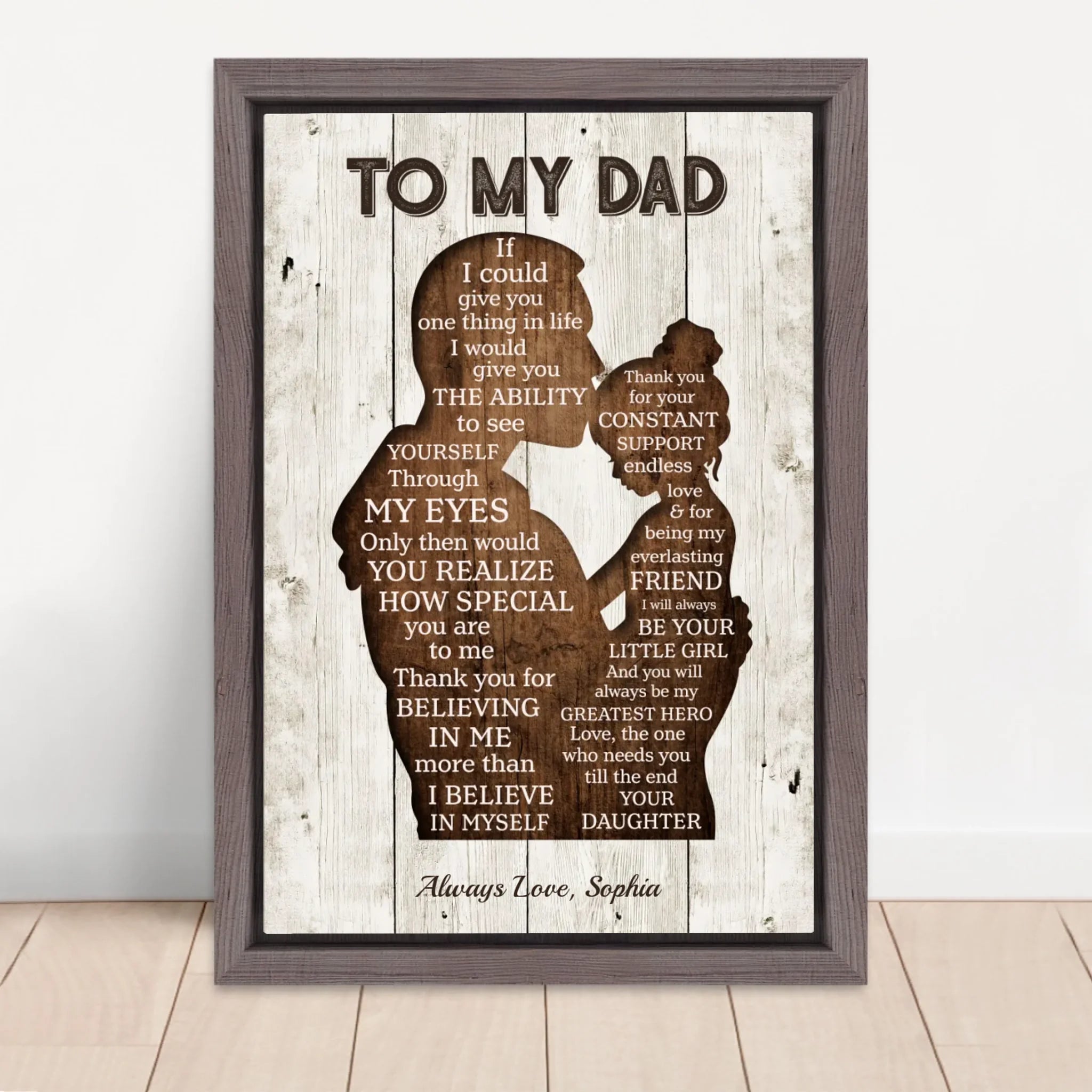 Vertical Framed  Canvas-Oak 2026