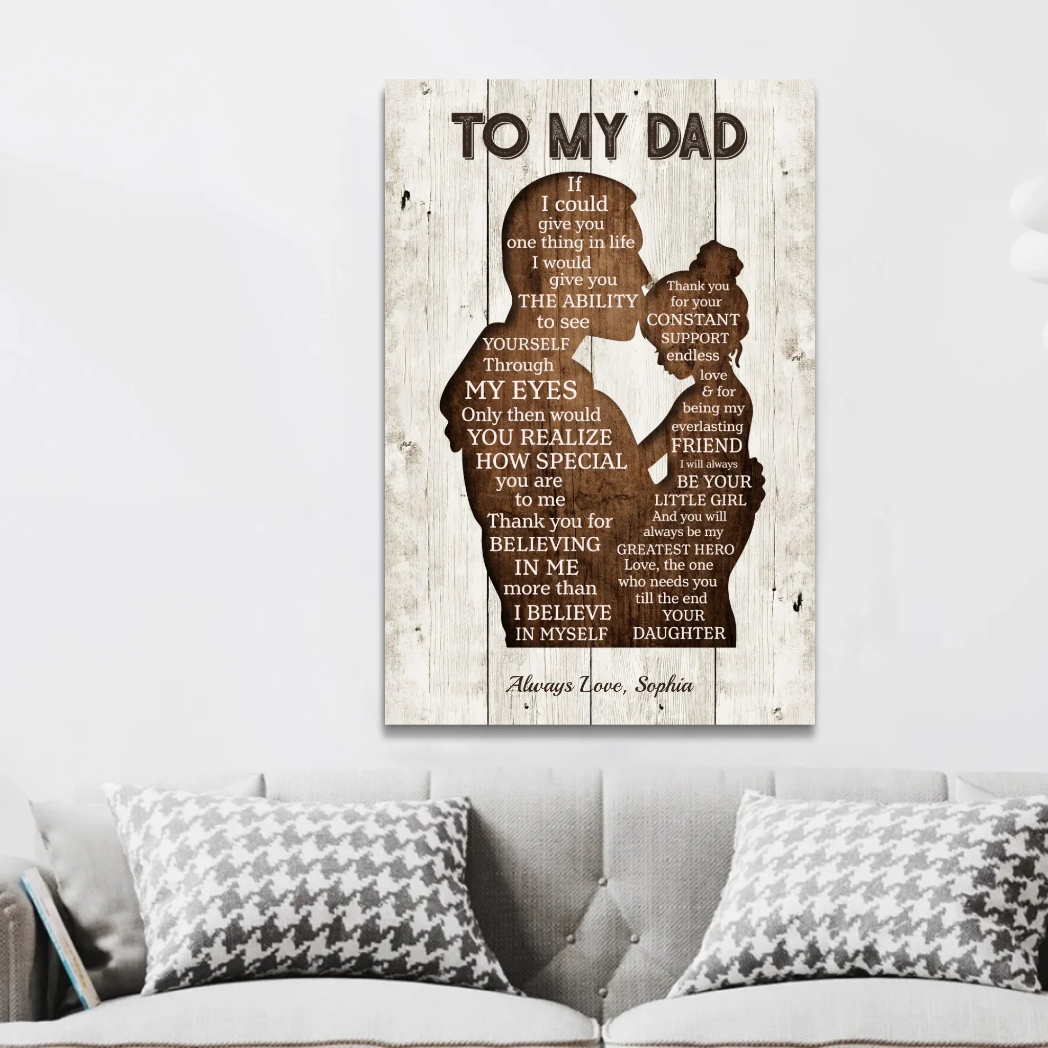 Personalized Canvas "To my Dad"