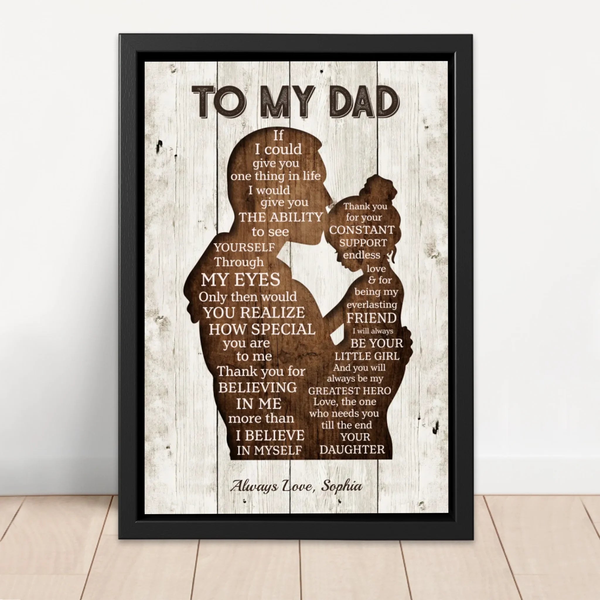 Personalized Canvas "To my Dad"