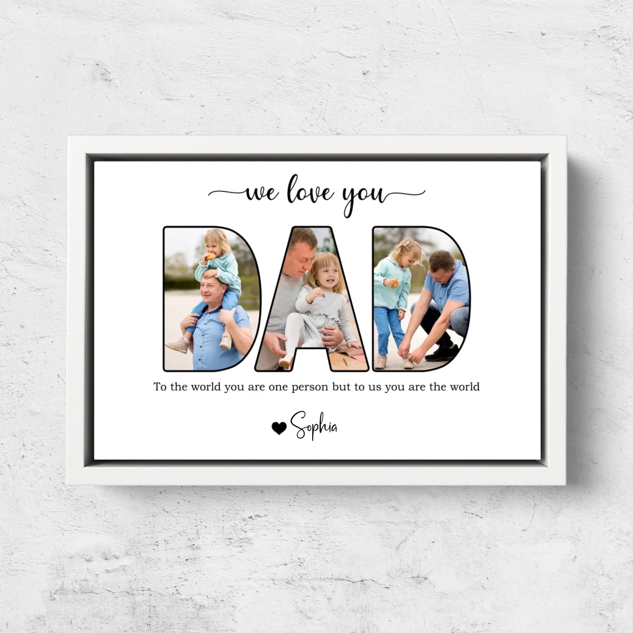 Personalized Canvas “Daddy, we love you”