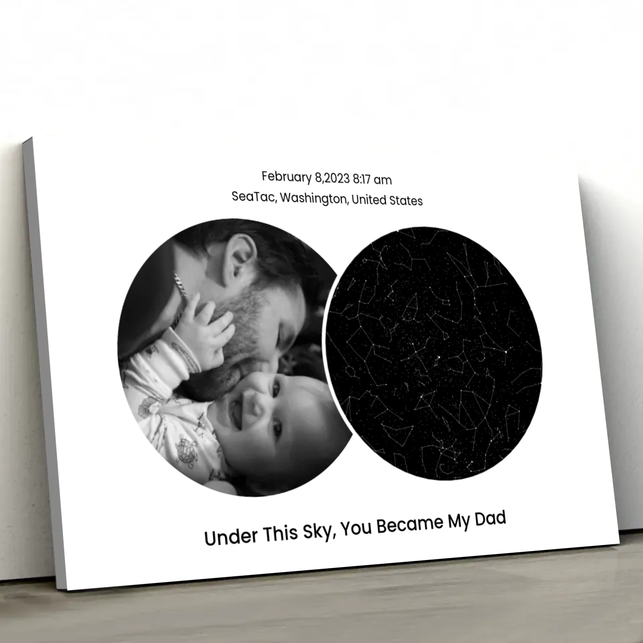 Personalized Canvas “The day you became my dad”