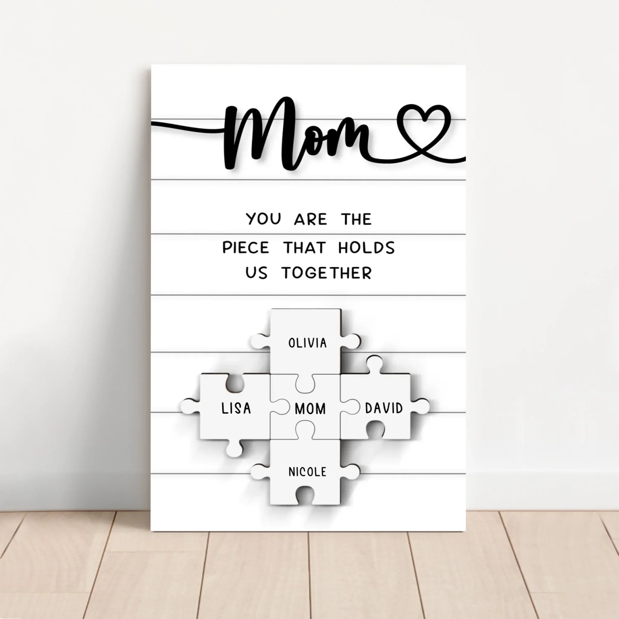 Personalized Canvas "Mom is irreplaceable"