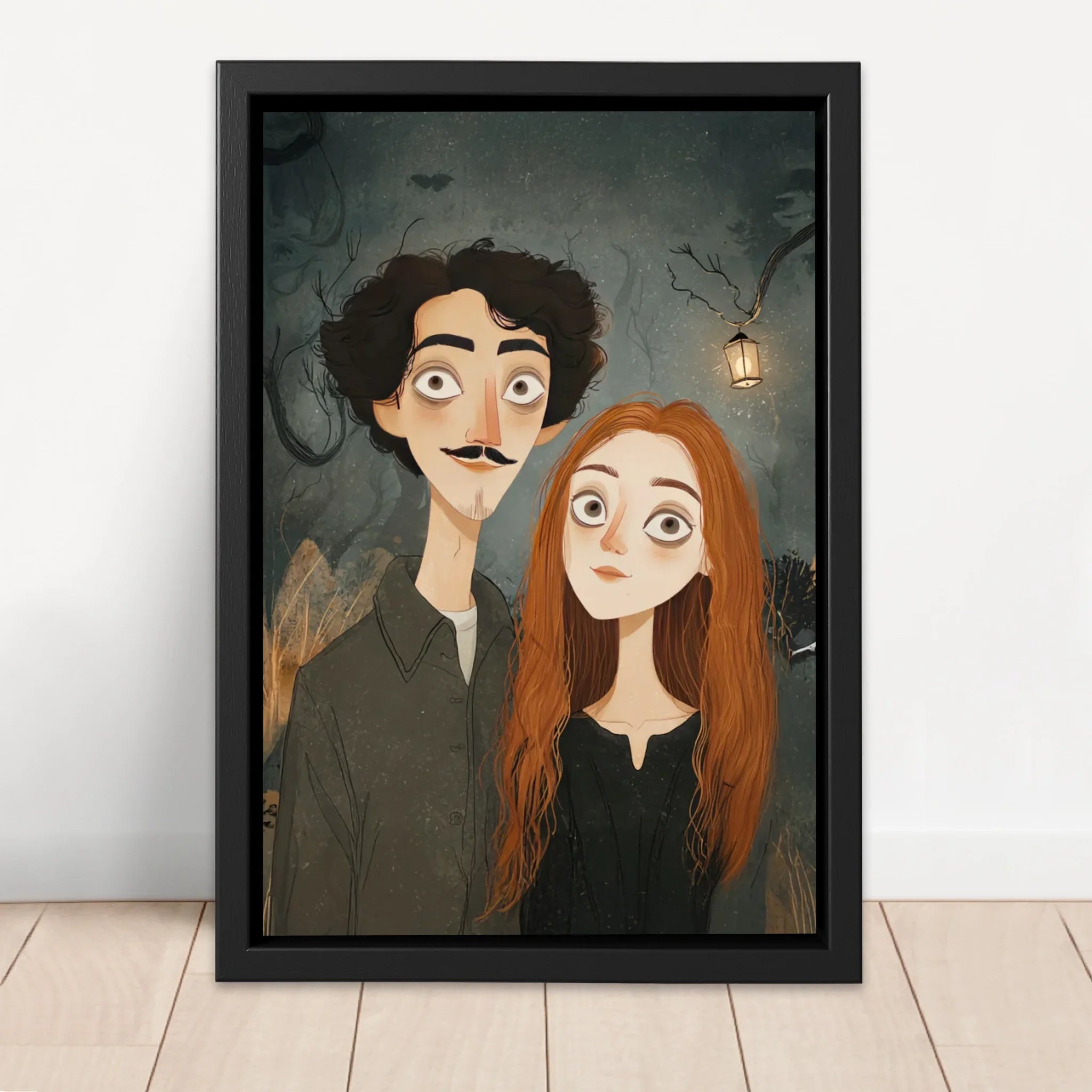 Personalized Canvas – Gothic Couple Portrait