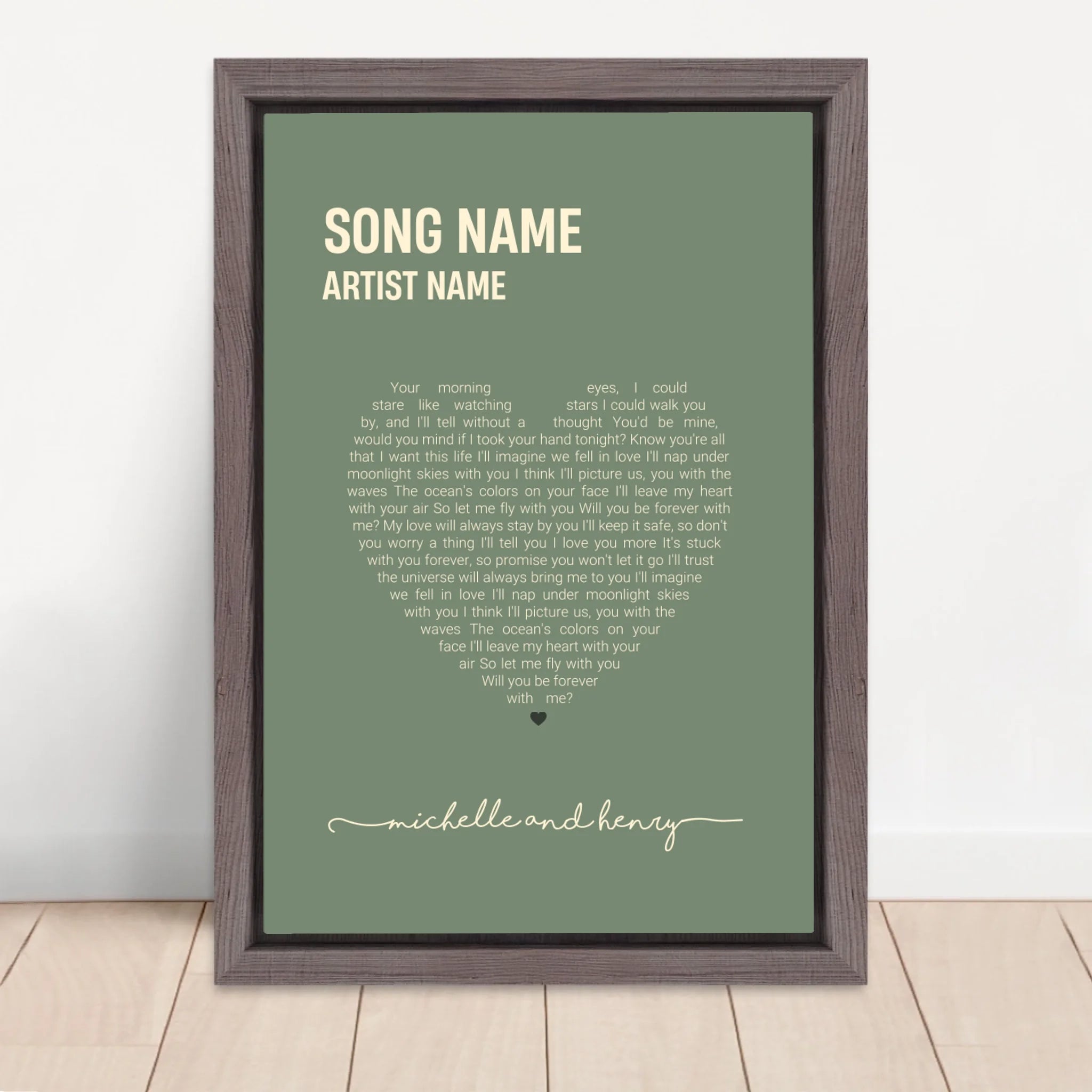 Vertical Framed  Canvas-Oak 2026