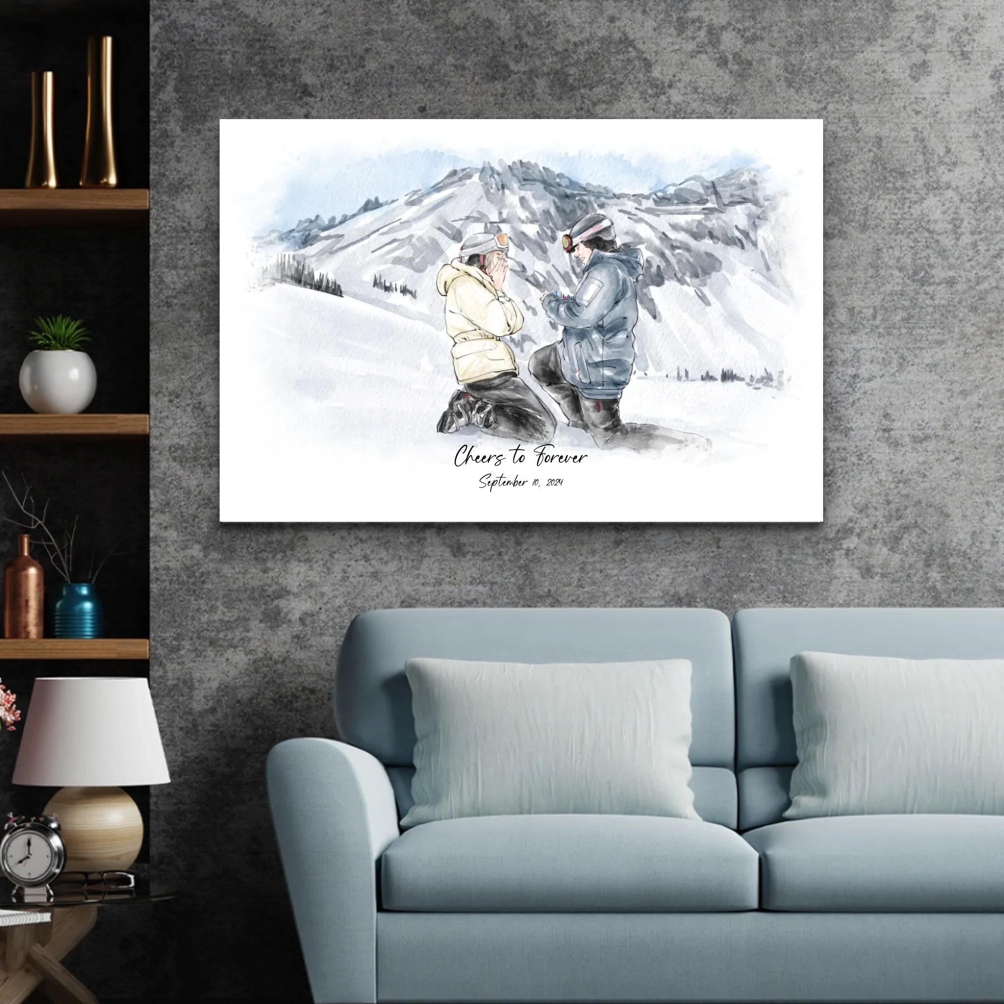 Personalized Canvas – Watercolor Portrait From Photo