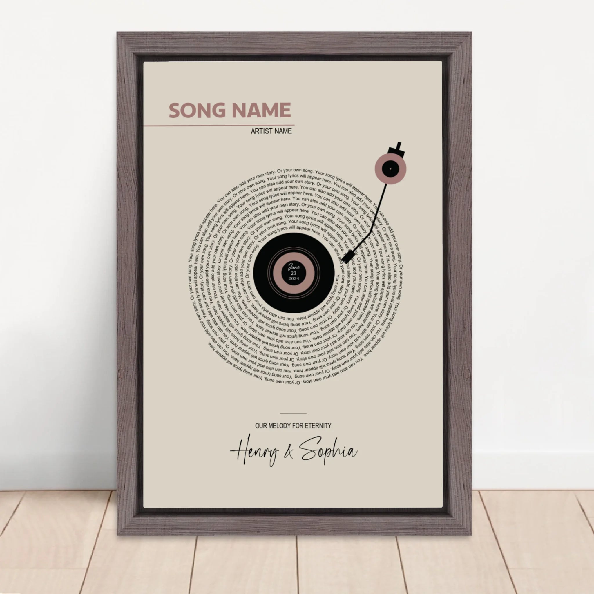 Vertical Framed  Canvas-Oak 2026