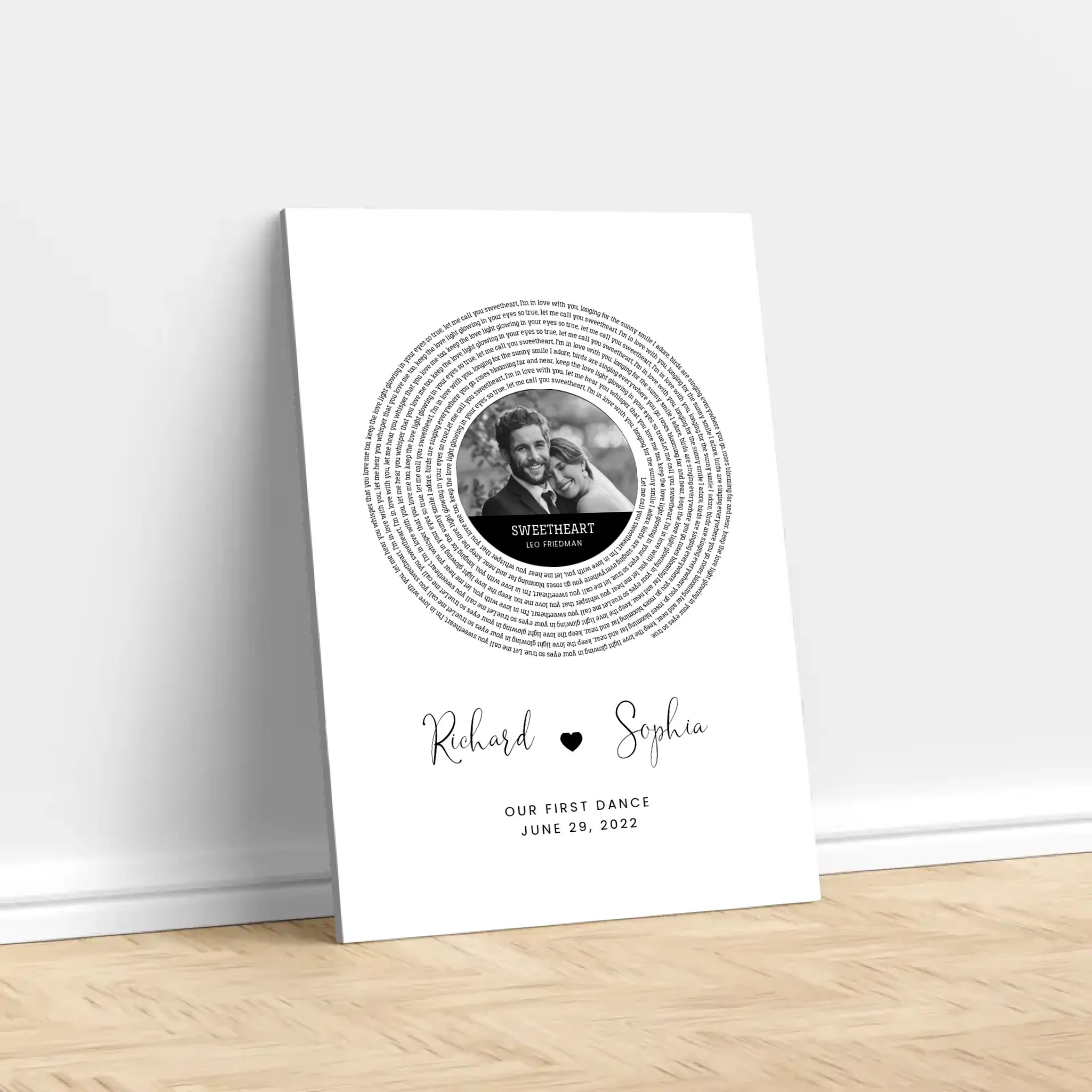 Personalized Canvas – Custom Song Lyrics Print