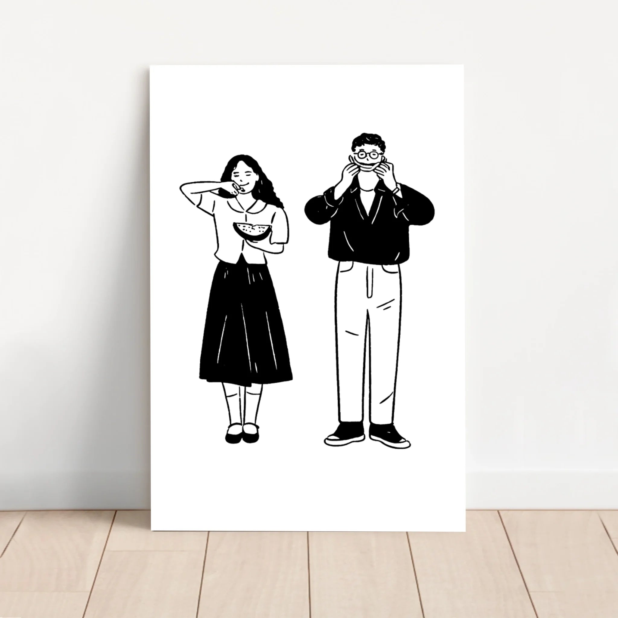 Personalized Canvas – Minimalist Line Art Portrait From Photo