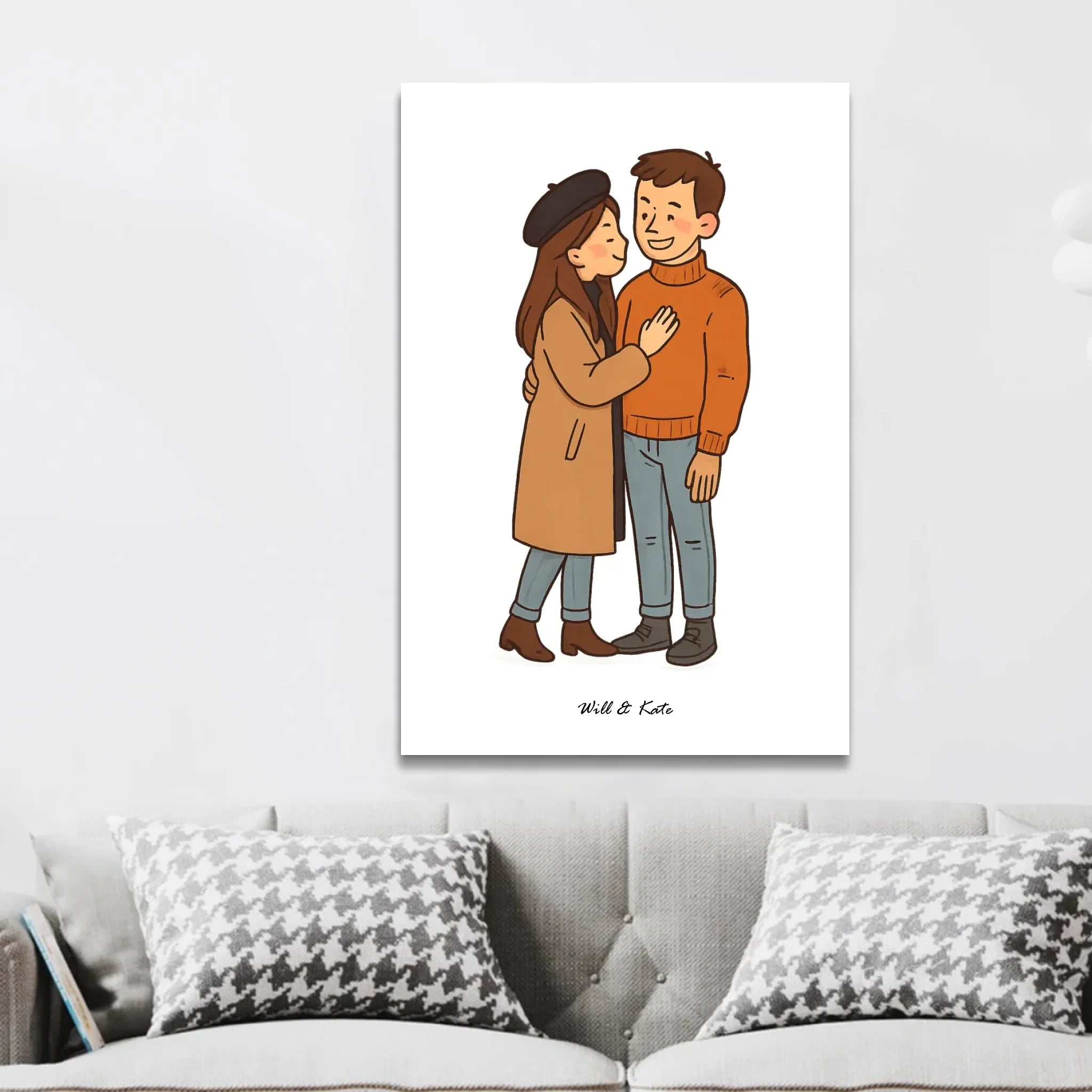 Personalized Canvas – Custom Couple Portrait