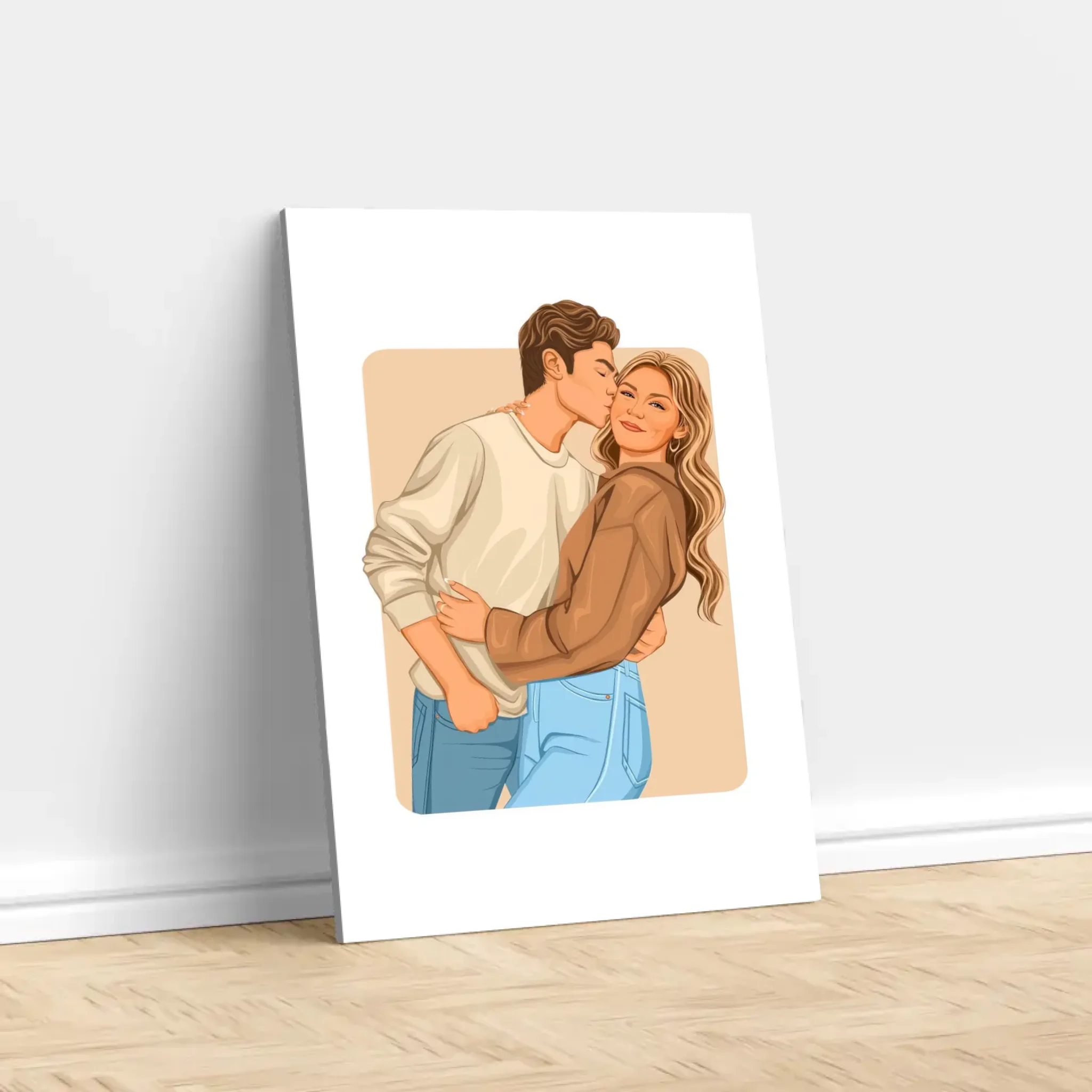 Personalized Canvas – Modern Romantic Illustration