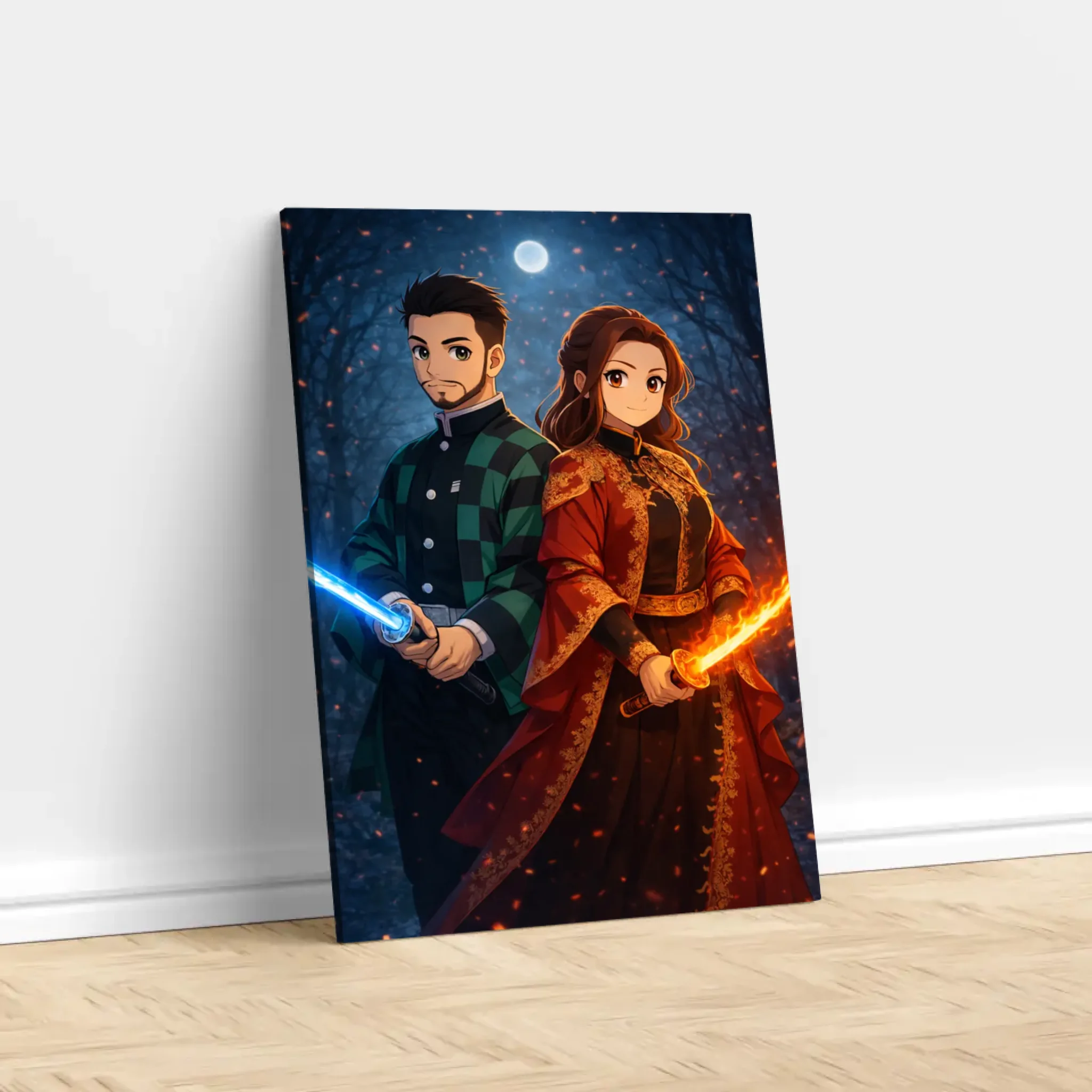 Personalized Canvas – Demon Fighter Portrait
