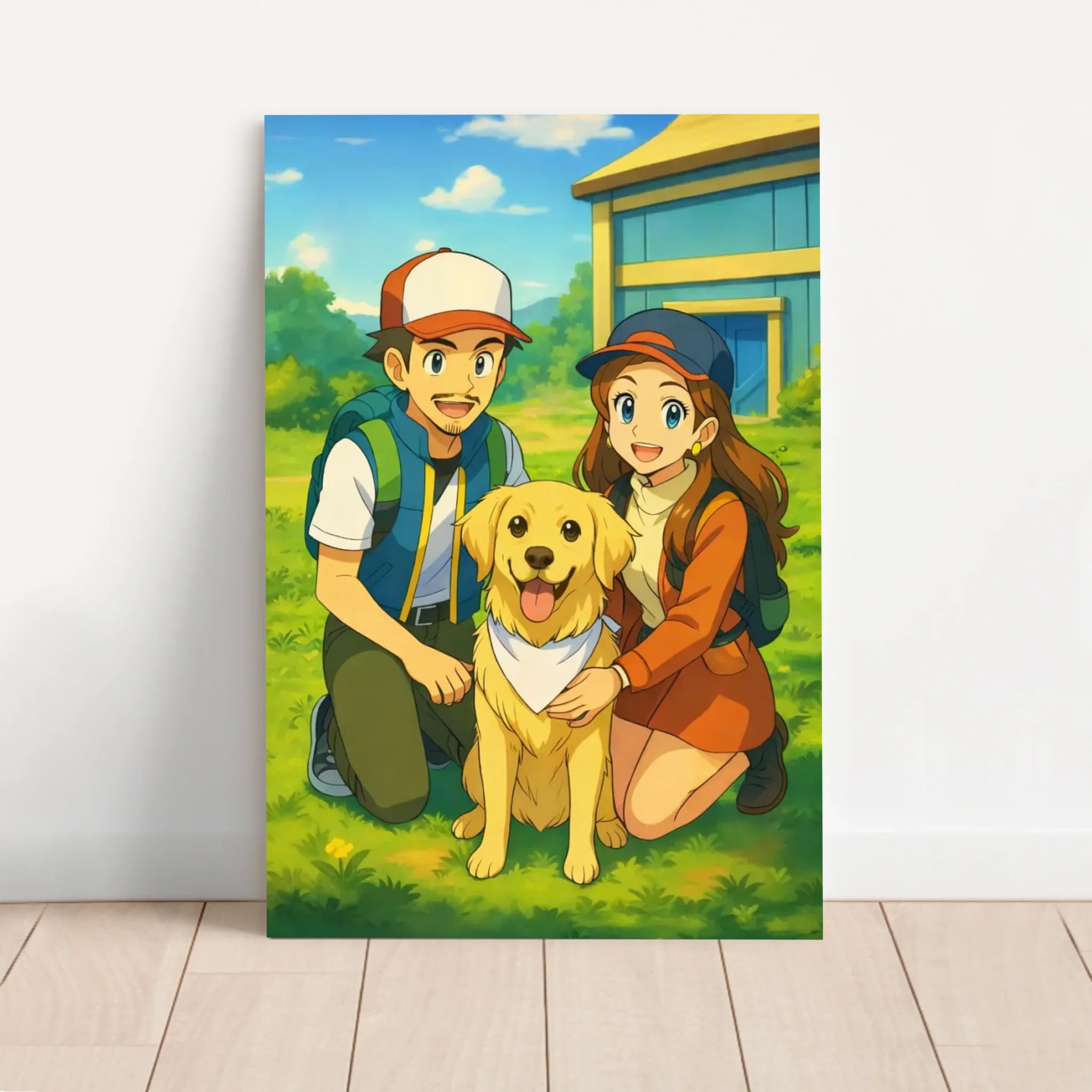 Personalized Canvas – Anime Monster Trainer Portrait