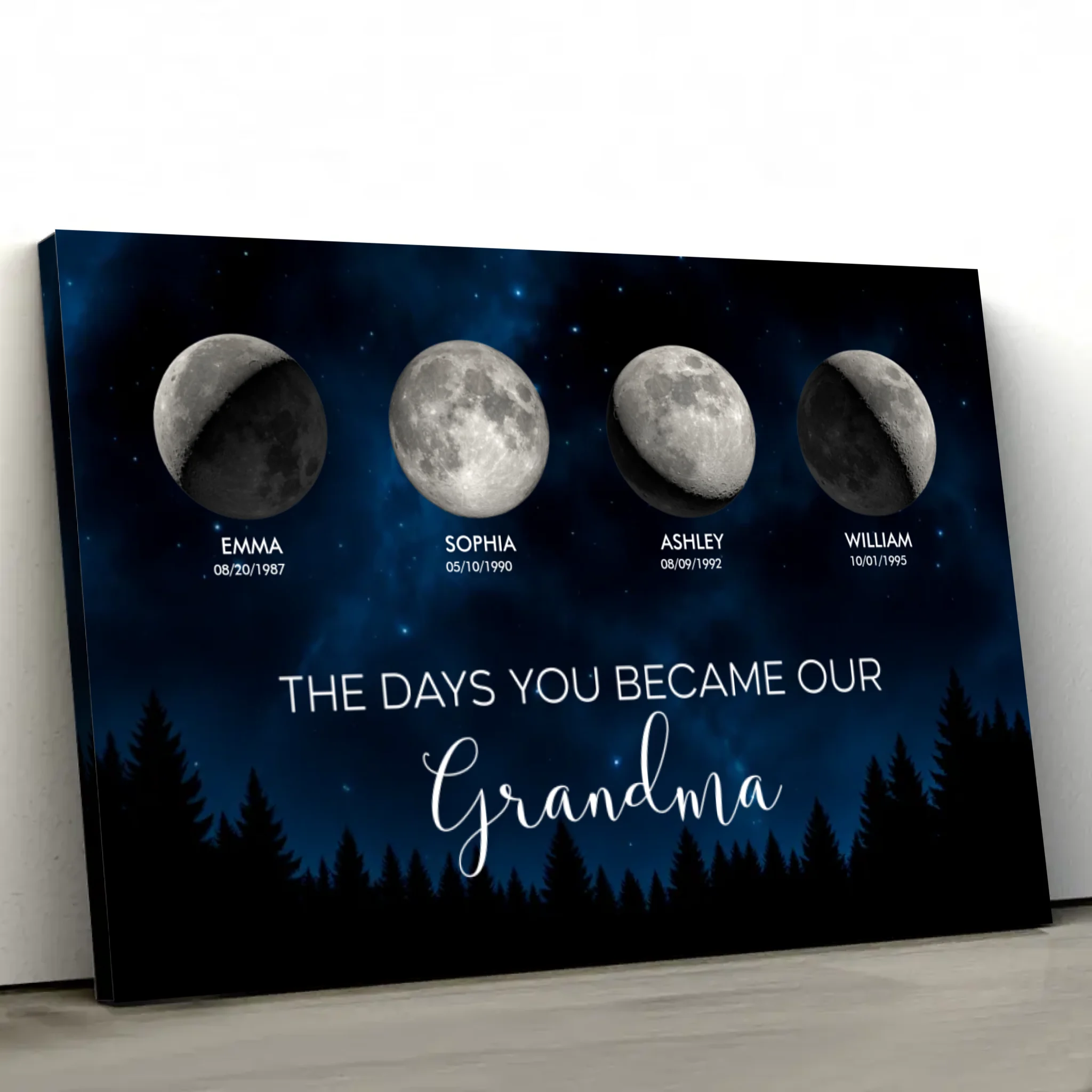 Personalized Canvas – The Days You Became Our Grandma