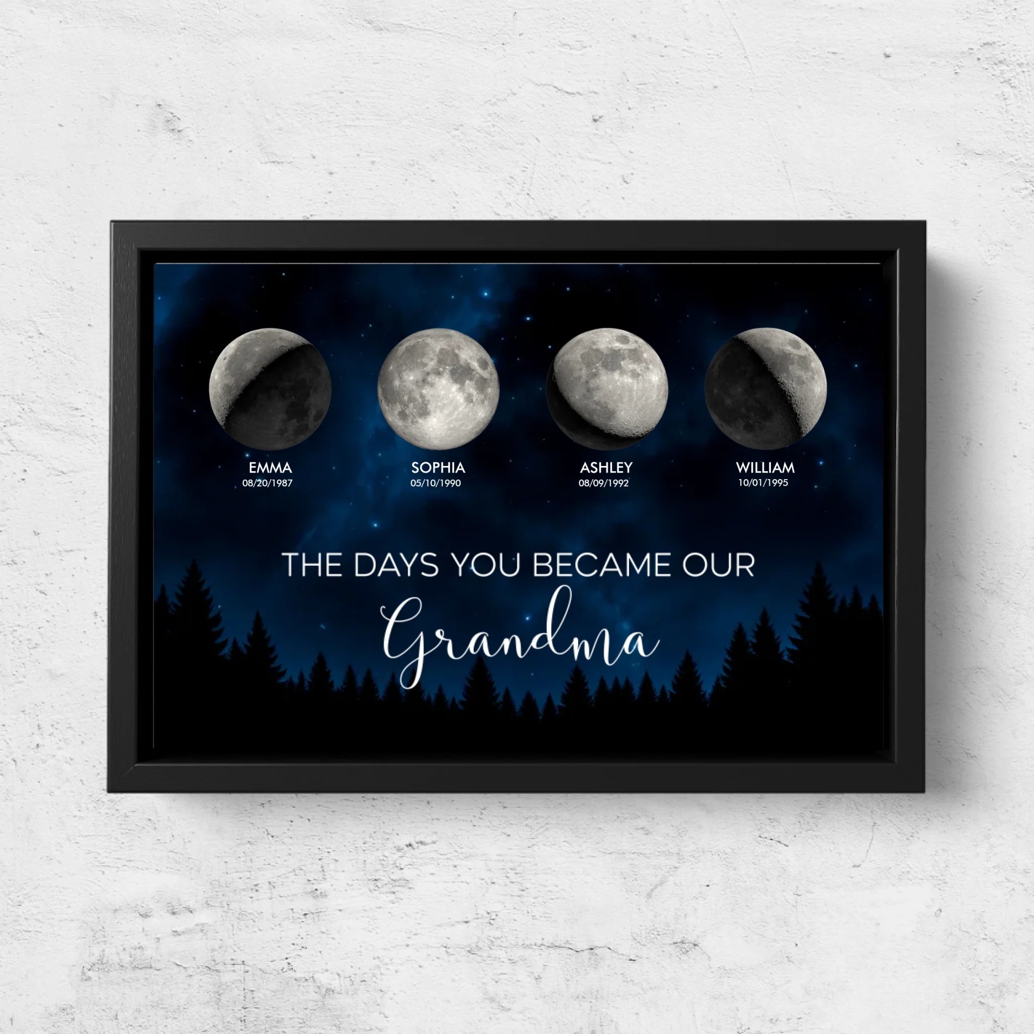 Personalized Canvas – The Days You Became Our Grandma