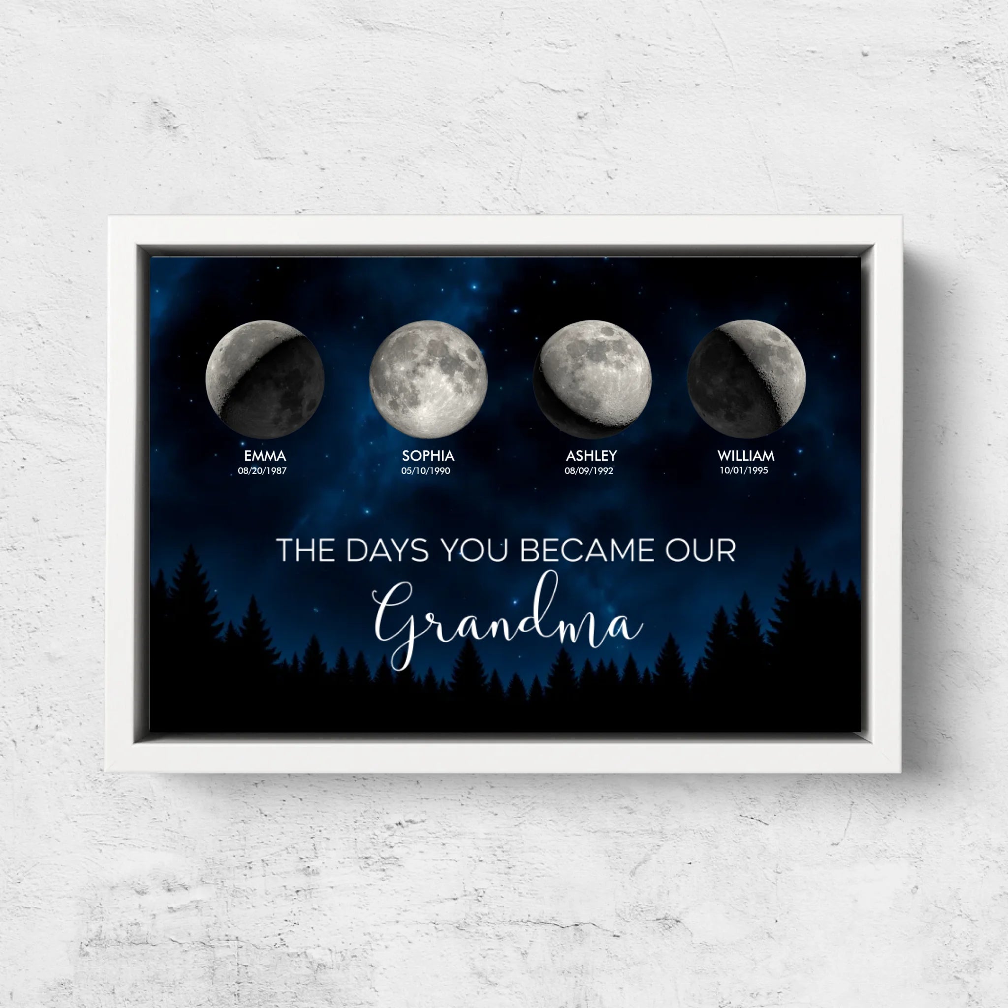 Personalized Canvas – The Days You Became Our Grandma