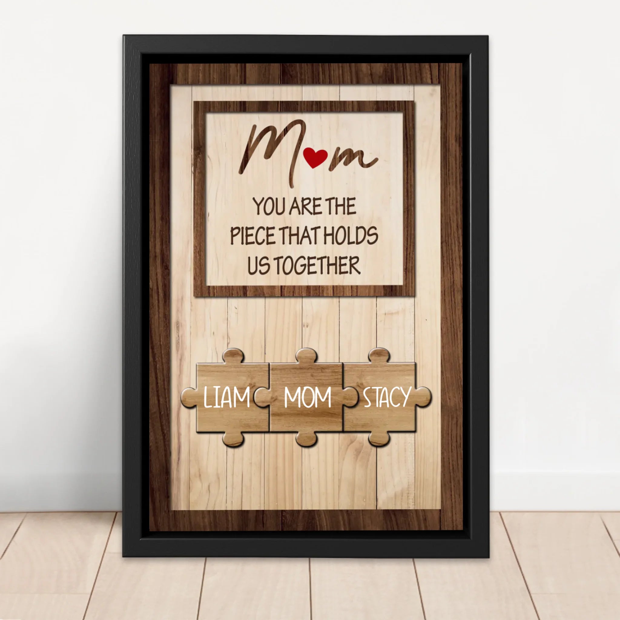Personalized Canvas "Mom holds us together"