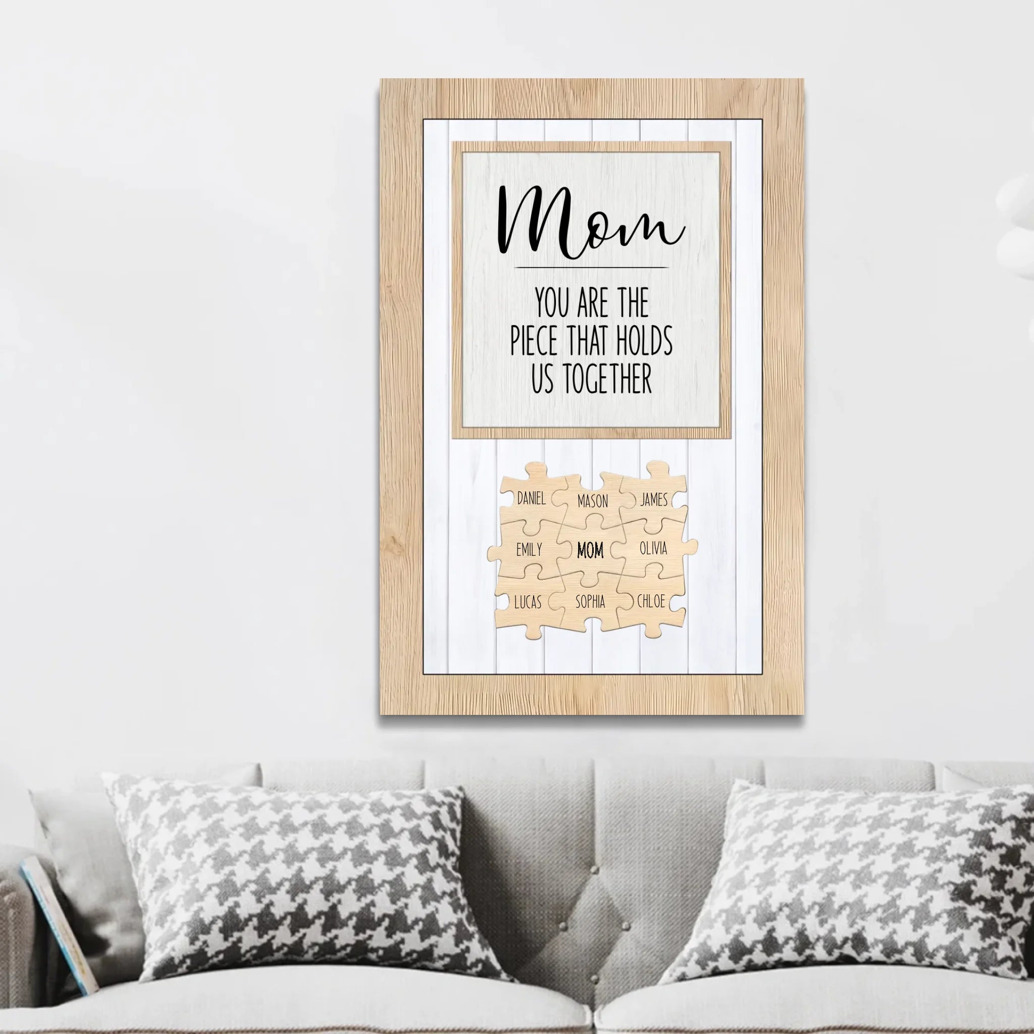 Personalized Canvas – Mom You Are the Piece that Holds Us Together