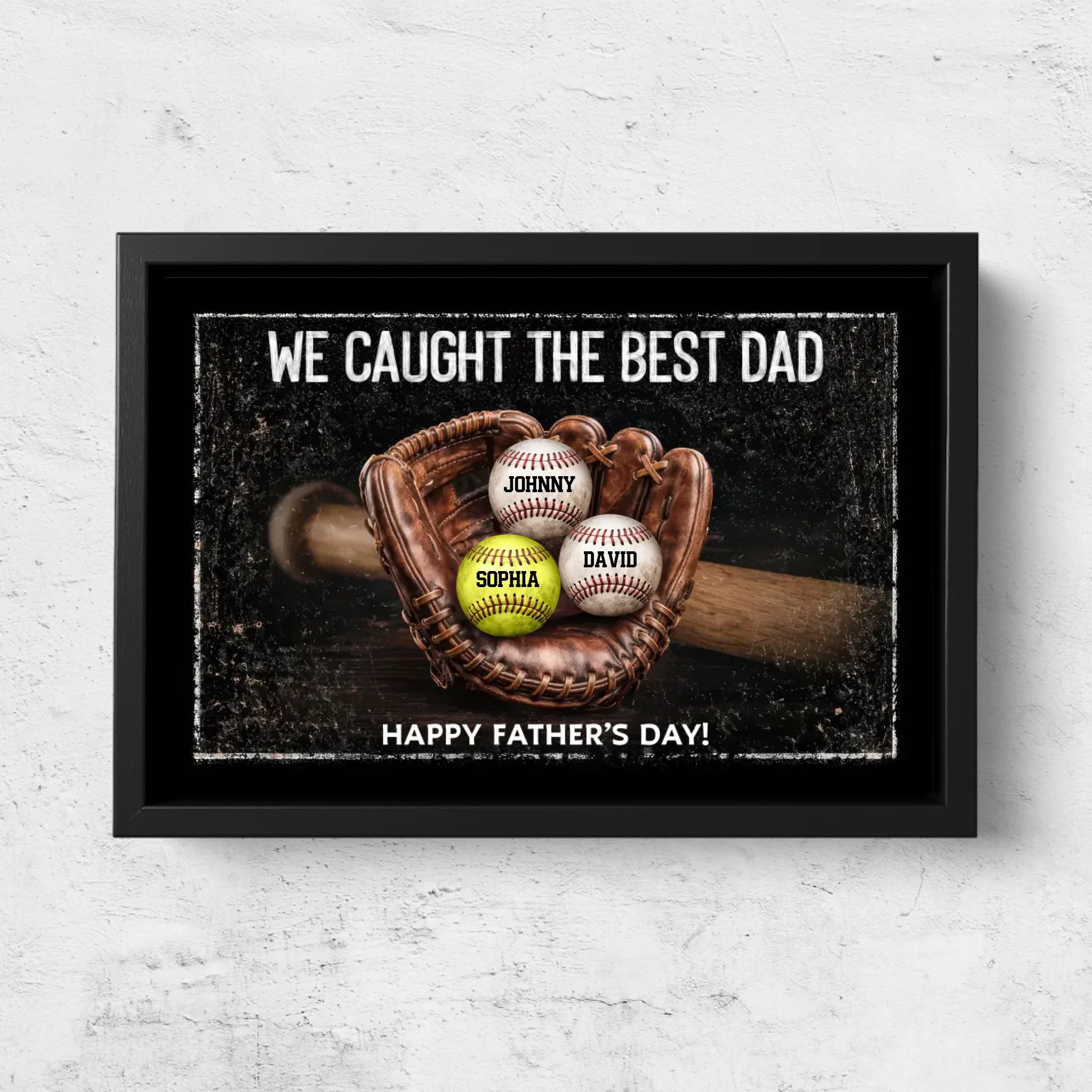 Personalized Canvas – We Caught the Best Dad Sports Ball