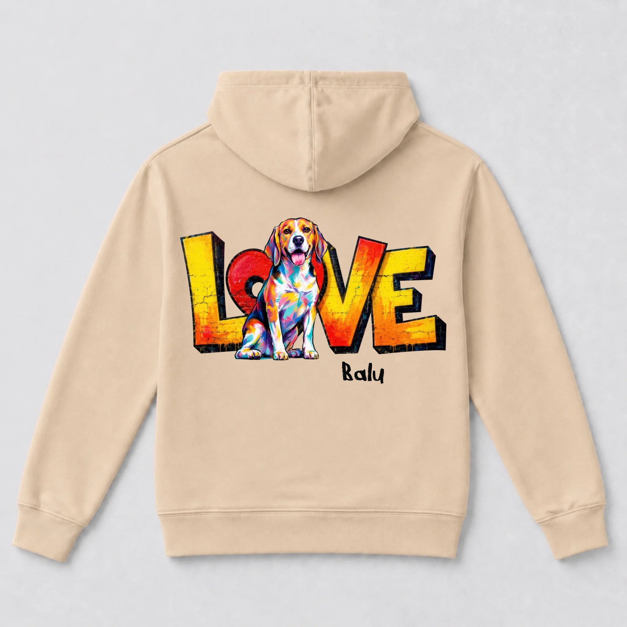 Back hoodie sand
