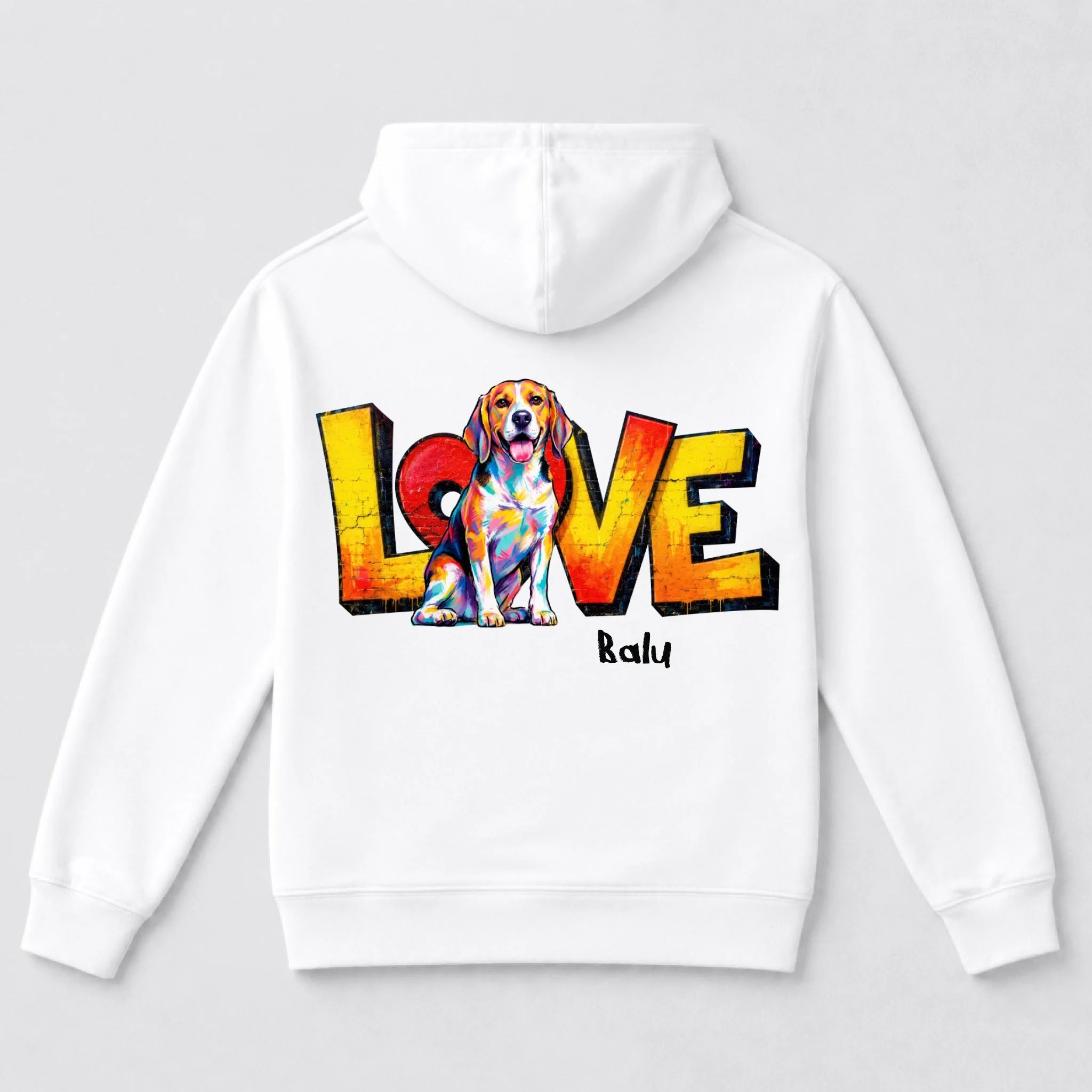 Back hoodie white