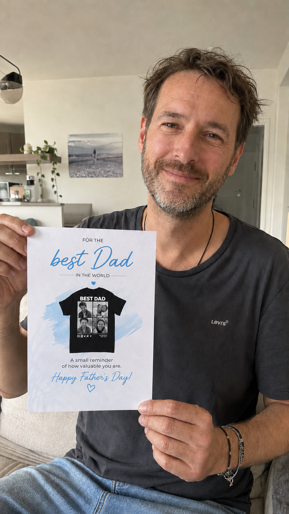 Dad with the card
